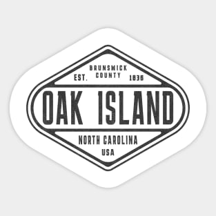 Oak Island, NC Summertime Weathered Sign Sticker